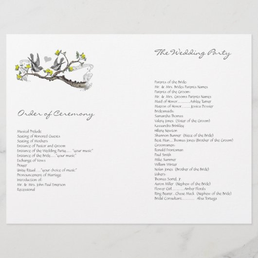 Hoesje programma voor vogelgeel en grijs (Achterkant)