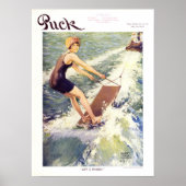 Hoesje Puck Magazine 1915, Beach Poster (Voorkant)
