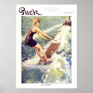 Hoesje Puck Magazine 1915, Beach Poster