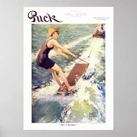  Hoesje Puck Magazine 1915, Beach Poster (Voorkant)