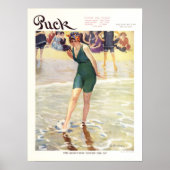 Hoesje Puck Magazine 1915, Beach Poster (Voorkant)