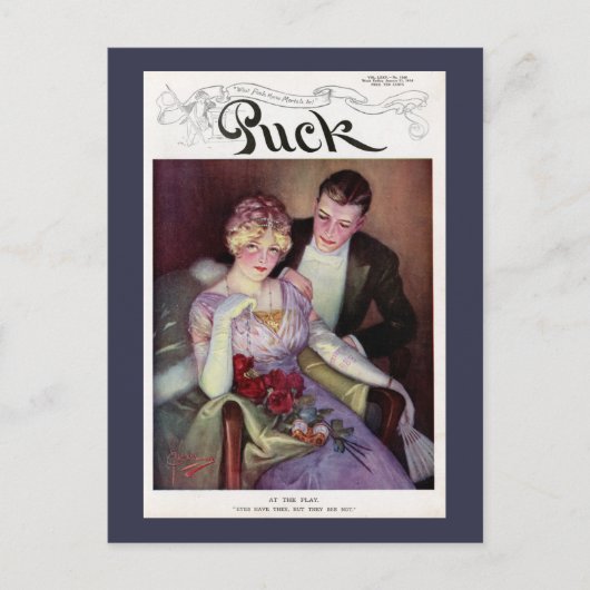 Hoesje  Puck Magazine - bij het spelen Briefkaart (Voorkant)