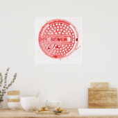 Hoesje rode mangat poster (Keuken)