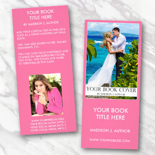 Hoesje romance Schrijver Boek   Achterroze foto va Reclamekaart
