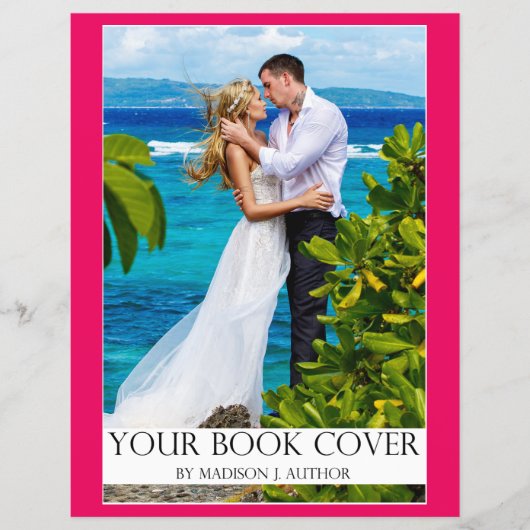 Hoesje romance Schrijver Boek | Auteur Foto achter Flyer (Voorkant)