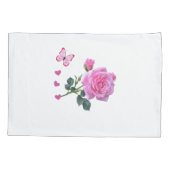 Hoesje roze roze roze vlinderbloemharten kussensloop (Achterkant)