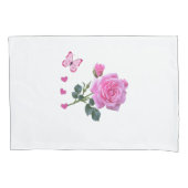 Hoesje roze roze roze vlinderbloemharten kussensloop (Voorkant)
