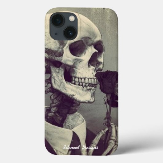 Hoesje schedel en Roos iPhone 6 (Achterkant)