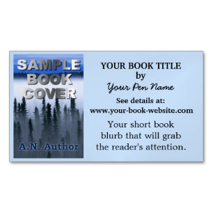 Hoesje Schrijver Auteur Promotieboek met website Magnetisch Visitekaartje