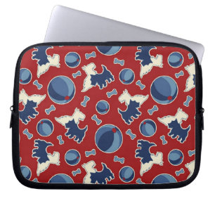 Hoesje Scottie Retro Pattern Laptop Sleeve