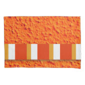 Hoesje Sinaasappel en witte streep Kussensloop (Voorkant)