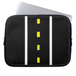 Hoesje Tablet met twee lanes (zwart, wit en geel) Laptop Sleeve