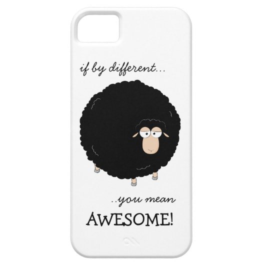 Hoesje ter illustratie van zwarte schapen (Achterkant)