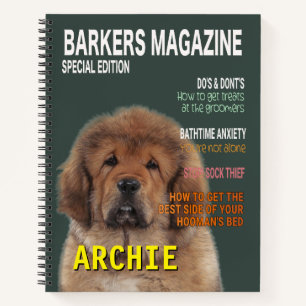 Hoesje Tibetan Mastiff Parody Magazine Notitieboek