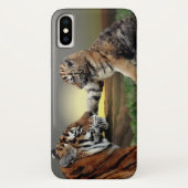 Hoesje tijger en Cub iPhone X (Achterkant)