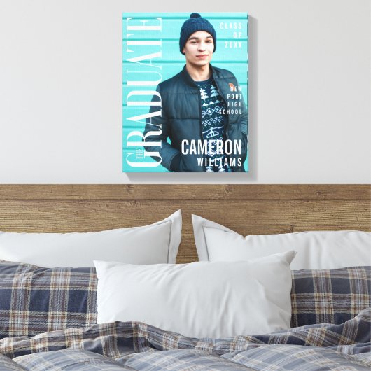 Hoesje Trendy Magazine geïnspireerd Afstuderen Canvas Afdruk (Insitu (Slaapkamer))