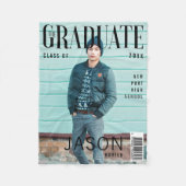 Hoesje Trendy Magazine geïnspireerd Afstuderen Fleece Deken (Voorkant)
