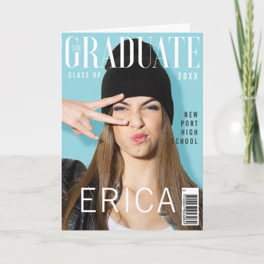 Hoesje Trendy Magazine geïnspireerd Afstuderen Kaart (Voorkant)