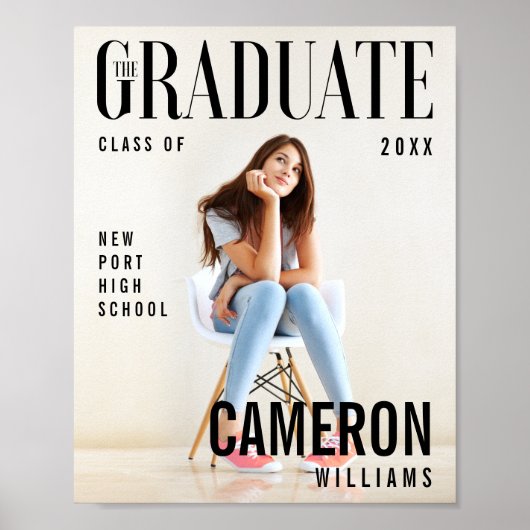 Hoesje Trendy Magazine geïnspireerd Afstuderen Pos Poster (Voorkant)