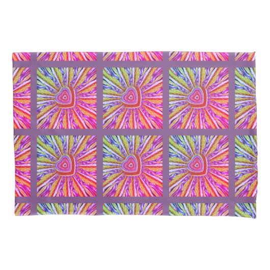 Hoesje Trippy Hearts Pillow Kussensloop (Voorkant)