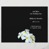Hoesje Tropical Flowers Black Wedding Program (Voorkant)