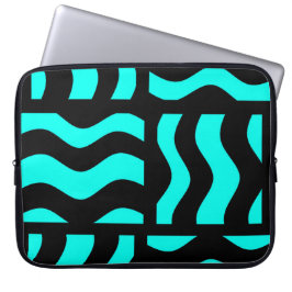 Hoesje Turquoise en Black Laptop Diverse groottes Sleeve