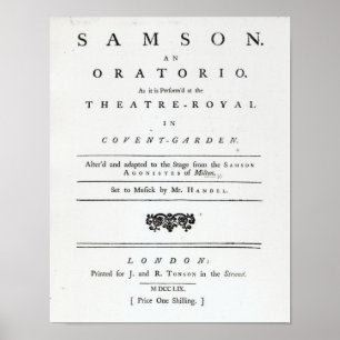 Hoesje van Blad Muziek voor Samson Poster