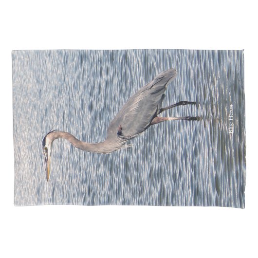 Hoesje van blauwe haronwaterkussen kussensloop (Voorkant)