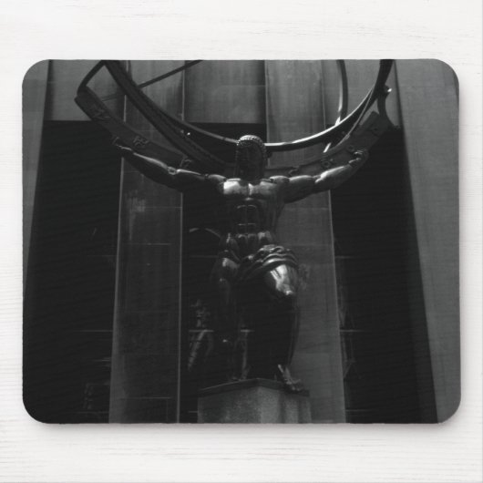 Hoesje van de Amerikaanse rockefeller Atlas statu Muismat (Voorkant)