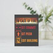 Hoesje van de brandblusbak begaat een drukknop briefkaart (Staand voorkant)