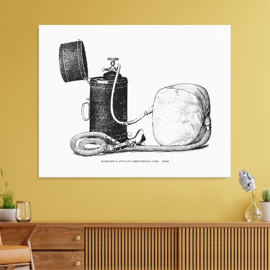 Hoesje van de chirurg rechtop verdoving 1896 canvas afdruk (Insitu (Woonkamer))