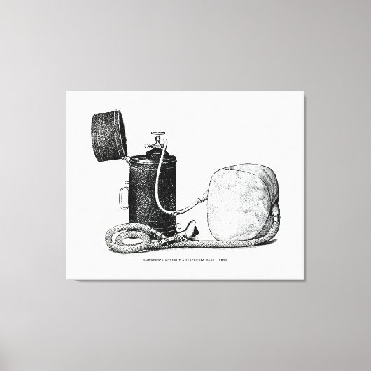 Hoesje van de chirurg rechtop verdoving 1896 canvas afdruk (Voorkant)