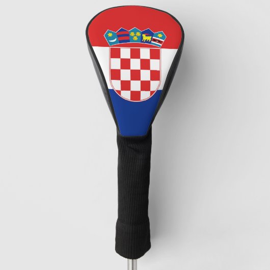 Hoesje van de golfbestuurder met Vlag van Kroatië Golfheadcover (Voorkant)