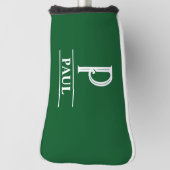 Hoesje van de Groene Monogrammed Putter Head Golfheadcover (Draai 90)