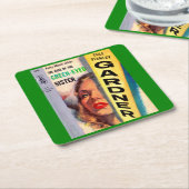 Hoesje van de groene zuster kartonnen onderzetters (Schuin)
