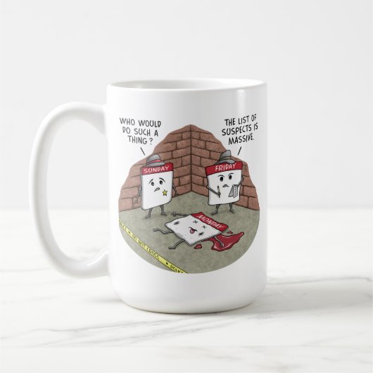 Hoesje van de Mok van de Koffie van de Cartoon van (Links)