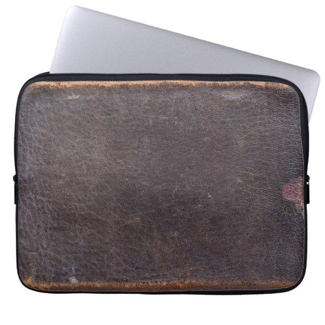 Hoesje van de oude lederBijbel Laptop Sleeve (Voorkant)