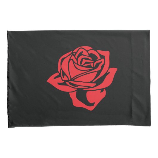 Hoesje van de rode rode rozenpijp kussensloop (Voorkant-Rechts)