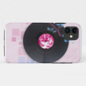 Hoesje van de Telefoon van de draaischijf het Roze (Achterkant (horizontaal))