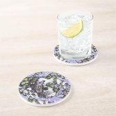 Hoesje van de vlinderschedel van de Paarse en groe Zandsteen Onderzetter (Zijkant)