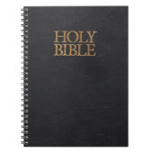 Hoesje van de zwarte leder Heilige Bijbel Notitieboek (Voorkant)