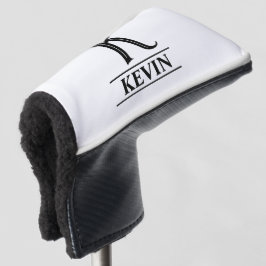 Hoesje van de zwarte monogrammed Putter Head Golfheadcover