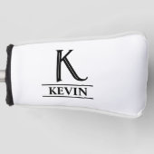 Hoesje van de zwarte monogrammed Putter Head Golfheadcover (Voorkant)