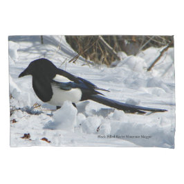 Hoesje van de zwarte Rocky Mountain Magpie pillow Kussensloop