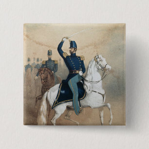 Hoesje van een muziekzangblad vierkante button 5,1 cm