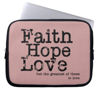  Hoesje van Faith Hope Love-laptop Laptop Sleeve