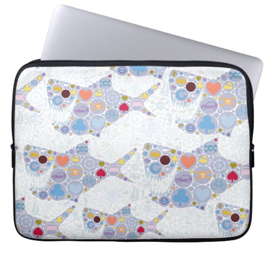 hoesje van haaienschoot laptop sleeve (Voorkant)