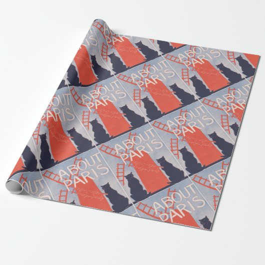 Hoesje van het Boek van Parijs Cadeaupapier (Uitgerold)