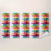 Hoesje van het flespatroon van kleurrijke wijnfles strandlaken (Voorkant)