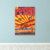 Hoesje van het Flying Aces Magazine 2 Canvas Afdruk (Insitu (Houten vloer))